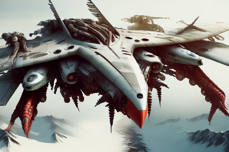 00029-2274550212general_rev_1.2.2cthulhutech aircraft _ VTOL with extra arms _ flying over tundra landscape , high detail, high quality,.png